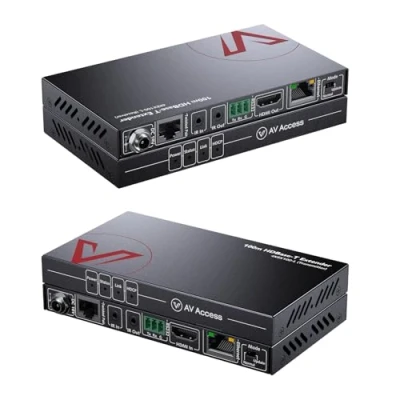 Abbildung von AV Access 4K HDMI Extender mit LAN Port bis 100m, 4K60Hz /1080P@120Hz, HDR10 und 3D Effekt, EDID Verwaltung, 2 Wege PoE + IR +RS232, HDCP 2.2, über Ethernet Cat5e/6a/7 Kabel(4KEX100 L)