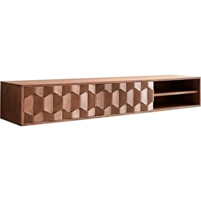Abbildung von Lowboard Fevo 160 cm Akazie Braun 2 Türen schwebend