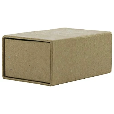 Abbildung von Décopatch BT041C Streichholzschachtel (aus Pappmaché, Herzenform, zum Verzieren und Personalisieren, 6 x 9 4cm) 1 Stück kartonbraun