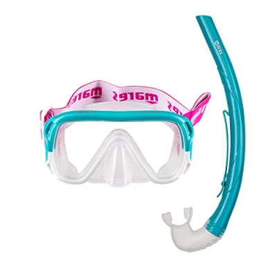 Abbildung von Mares Aquazone Combo Keewee Jr, bestehend aus Maske und Schnorchel Kinder 8 14 Jahre, Aqua Transparent, Unisex