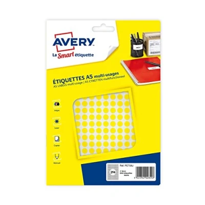 Abbildung von Avery 2940 Pastilles Ø8 mm Brett A5 Gelb (pet08j)