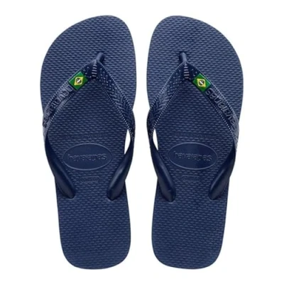Abbildung von Havaianas Top Brasil, Bequeme, Robuste und Leichte Badelatschen, mit Rutschfesten Sohlen, Brasilien Flagge auf den Riemen, Unisex Erwachsene