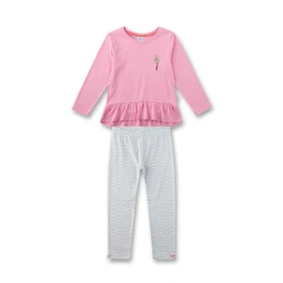Abbildung von Sanetta Mädchen Schlafanzug lang Rosa Hochwertiger und bequemer aus Bio Baumwolle für Mädchen. Pyjamaset 098