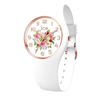 Abbildung von Ice Watch Flower Uhr, Damen, Größe: Medium, White bouquet m