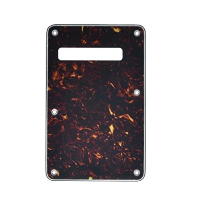 Abbildung von KAISH Strat Guitar Back Plate ST Trem Tremolo Cover for USA/Mexico Stratocaster/Strat Dark Tortoise