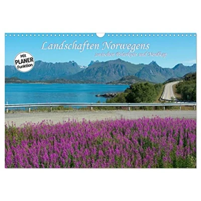 Abbildung von Landschaften Norwegens zwischen Polarkreis und Nordkap (Wandkalender 2025 DIN A3 quer), CALVENDO Monatskalender