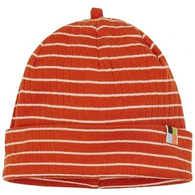 Abbildung von loud + proud Unisex Kinder Derby Rib, GOTS Zertifiziert Beanie Mütze, Terracotta, 42 44 EU