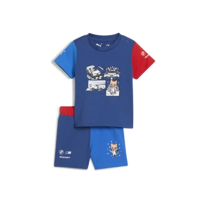 Abbildung von Puma BMW M Motorsport Essentials Kurzarm Set Baby Mit Print Pro Blue/M Color Größe: 2 3Y