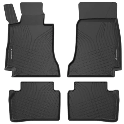 Abbildung von WALSER Premium Fussmatten Auto kompatibel mit Mercedes Benz E Klasse 2016 Heute, T Model/All Terrain (S213) 2023, 100% passgenaue Gummimatten Made in EU, robuste Fußmatten