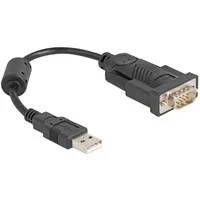 Abbildung von DeLOCK Adapter USB 2.0 Typ A auf 1 x Serial RS 232 D Sub 9 poliger Stecker mit Muttern 3 LED 0,2 m Marke