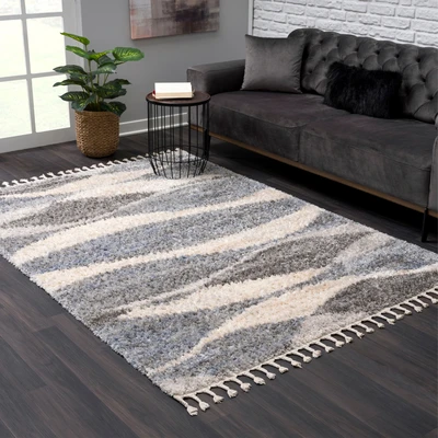 Abbildung von Sanat Hochflor Teppich &quot;Versay 1505&quot;, rechteckig, Wohnzimmer, Langflor, Shaggy