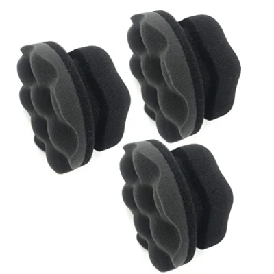 Abbildung von 3pcs Reifen Dressing Applikator Reifenglanz Pad mit Hex Grip Design Wiederverwendbarer Reifenreiniger Schwamm