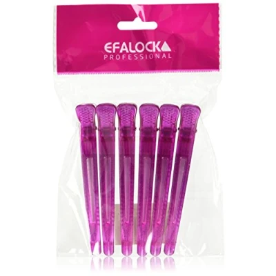 Abbildung von Efalock Professional Techno Clip, pink, 1er Pack, (1x 6 Stück)