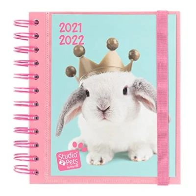 Abbildung von Grupo Erik Schulplaner 2021 2022 Studio Pets Hase Ringbuch Kalender Terminkalender Tagesplaner Terminplaner ADPM2114 Türkis