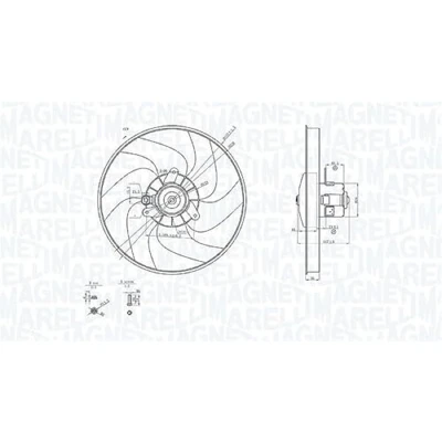 Abbildung von MAGNETI MARELLI 069422756010 Lüfter 337 12 84 CITROËN: Berlingo / First I, ZX Schrägheck, I Kastenwagen