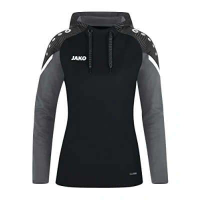 Abbildung von JAKO Fussball Performance Kapuzenpullover, Damen, Größe: 44, Schwarzgrau
