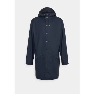 Abbildung von Rains LONG Jacket Unisex Regenjacke / wasserabweisende Jacke, Größe: XS, Navy