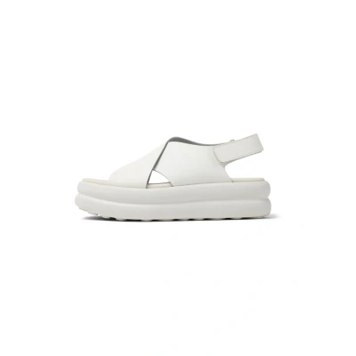 Abbildung von Camper Pelotas Flota UP Plateausandalette, Damen, Größe: 37, Weiß natural Schuhe