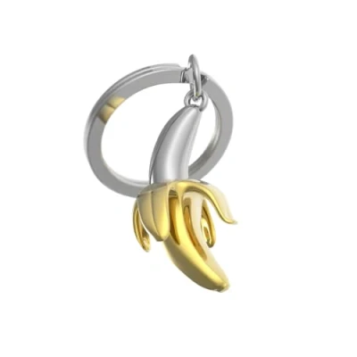 Abbildung von METALMORPHOSE Schlüsselanhänger Banane MTM140 01, Silber, Gold, one size, Einzigartig