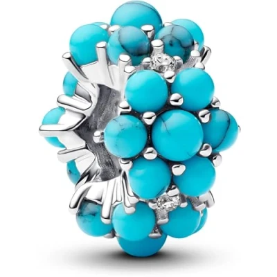 Abbildung von Pandora Moments Türkisfarbenes Ozean Charm aus Sterling Silber mit Zirkonia, Kompatibel Anhänger, 793897C02
