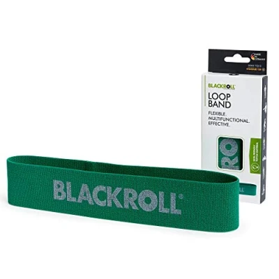 Abbildung von BLACKROLL® Loop Band (32 cm), Fitnessband für funktionales Training, hautfreundliches Widerstandsband, Trainingsband zu Hause, Büro oder Park, mittlerer Widerstand (4,9 kg), Made in Germany, Grün