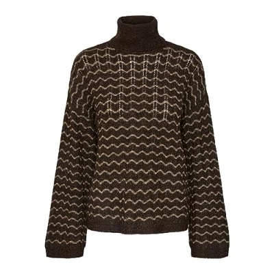 Abbildung von Pieces Pcjoyce ROLL NECK Strickpullover, Damen, Größe: Small, Mole