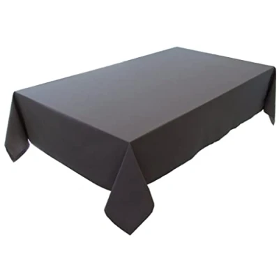 Abbildung von Hochwertige Tischdecke Tischwäsche aus 100% Baumwolle Kollektion Konzept, Farbe &amp; Größe wählbar (Tischdecke 150x220cm, Basaltgrau)