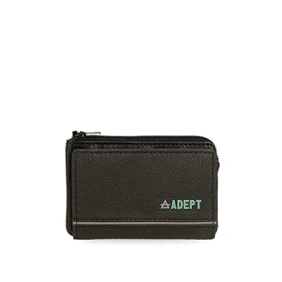 Abbildung von Adept Kurt Geldbörse mit Kartenetui Schwarz 11 x 7 1,5 cm Leder, Schwarz, Kartenfach