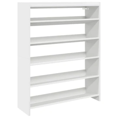 Abbildung von vidaXL Schuhregal Weiß 80x25x100 cm Holzwerkstoff, Schuhschrank, Schuhaufbewahrung, Schuhe Organizer, Aufbewahrung, Schrank