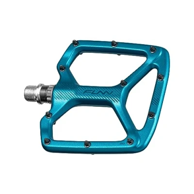 Abbildung von Funn Python Flache Fahrradpedale Breite Plattform für BMX/MTB Mountainbike, 9/16 Zoll CrMo Achse (Türkis)