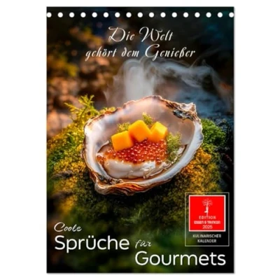 Abbildung von Coole Sprüche für Gourmets (Tischkalender 2025 DIN A5 hoch), CALVENDO Monatskalender