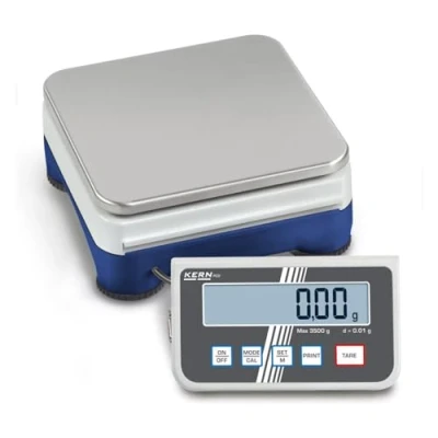 Abbildung von KERN Optics Hochauflösende Präzisionswaage mit Abnehmbarem Display für Maximale Flexibilität, 10000 g Wägekapazität, 0.1 Ablesbarkeit, 165 mm Breite, 280 Länge, 75 Höhe