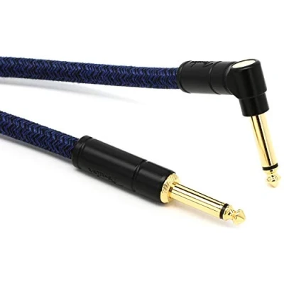 Abbildung von Fender Festival Instrument Cable, Straight/Angle, 10&#039;, Pure Hemp, Blue Dream