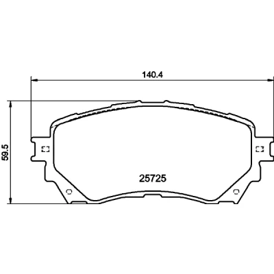 Abbildung von HELLA 8DB 355 020 901 Bremsbelagsatz nicht für Verschleißwarnanzeiger vorbereitet mit Zubehör MAZDA: 6 Kombi, Limousine, Kasten / Kombi