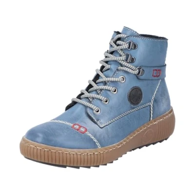Abbildung von Rieker Schnürstiefelette, Damen, Größe: 36, Blau Schuhe
