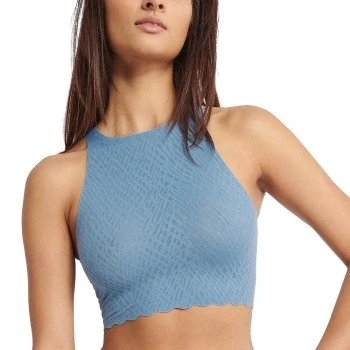 Abbildung von Sloggi FEEL Bliss CROP Bustier, Damen, Größe: 70C.75A/B, Azura blue