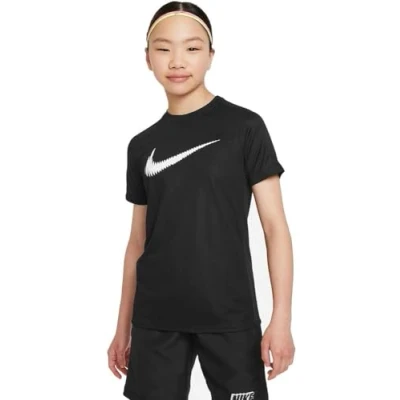 Abbildung von Nike Performance DF Unisex Sport Tshirt für Kinder, Größe: 140 152, Black/white