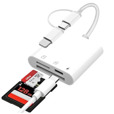 Abbildung von Oliveria SD Kartenleser iPhone,【Apple MFI Zertifiziert】 Lightning, Lightning Card Reader, iPhone Adapter iPhone, Karte Aufladen und Kartenlesen