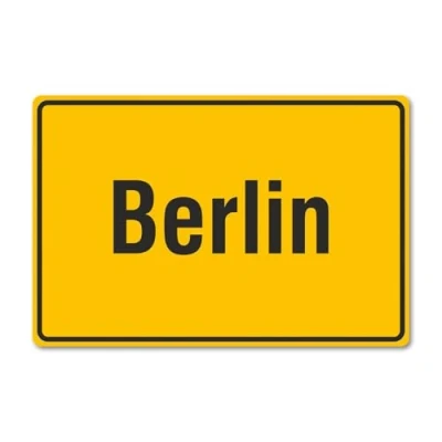 Abbildung von easydruck24de 1 Aufkleber Motiv Ortseingangsschild Berlin I 15 x 10 cm wetterfest kfz_230