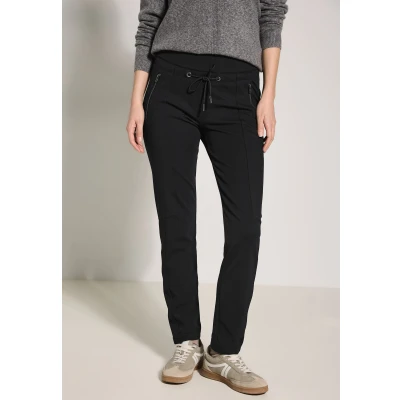 Abbildung von Cecil Struktur Stoffhose, Damen, Größe: XXLx30, Schwarz