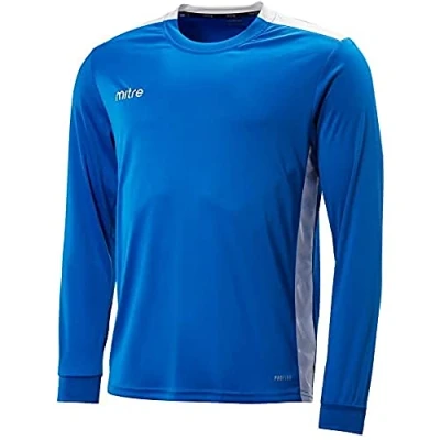 Abbildung von Mitre Herren Charge Langärmliges Fußball Shirt Match Day, Königsblau/Weiß, XXL 50&quot; 52&quot; Inch