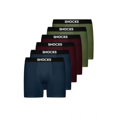 Abbildung von Snocks 6 PACK Panties, Herren, Größe: Large, Mix rot olive blau
