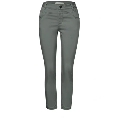 Abbildung von Street One 7/8 Satin HOSE Stoffhose, Damen, Größe: 44x26, Grün