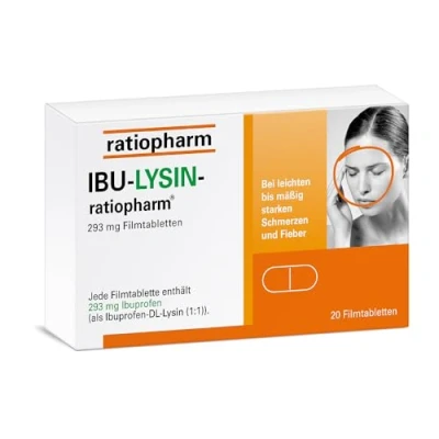 Abbildung von Ibu lysin ratiopharm 293 mg Filmtablette 20 St