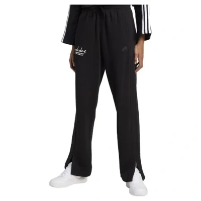 Abbildung von adidas Sportswear Signature Graphic Embroidery Straight LEG PANT Jogginghose, Damen, Größe: XS, Black