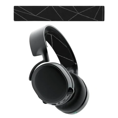 Abbildung von kwmobile Ersatz Bügelpolster kompatibel mit SteelSeries Arctis 3 / 5 Kopfbügel Kopfbügelpolster aus Nylon Kopfhörer Bügel Polster Schwarz Grau