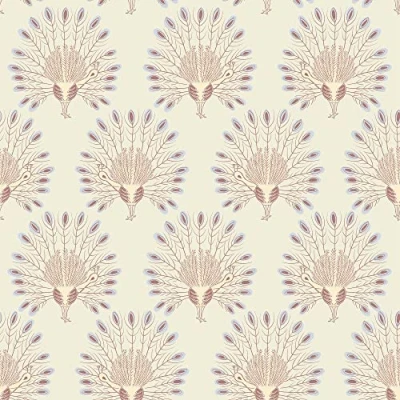 Abbildung von Superfresco Easy Vintage Peacock Lila Vliestapete Tapeten Wohnzimmer, Wandverkleidung Einfach anzubringen und zu Entfernen 1005 x 52
