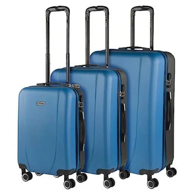 Abbildung von ITACA Gepäck Sets, Reisekoffer, Reisekoffer Set, Kofferset, Hartschalenkoffer, Trolley Luggage Große Auswahl an Koffer &amp; Trolleys für Jede Reise! 71100, Blau Anthrazit