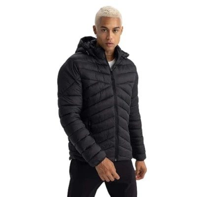 Abbildung von DeFacto Herren Winterjacke Übergangsjacke, Mantel und Pufferjacke Slim Fit Hooded