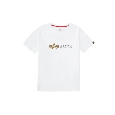 Abbildung von Alpha Industries Label KIDS Teens Unisex Tshirt print für Kinder, Größe: 164, White